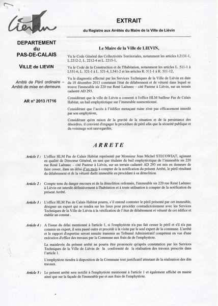 Fichier:20131223-ArreteMunicipalLievin-CitePasteur-01.jpg